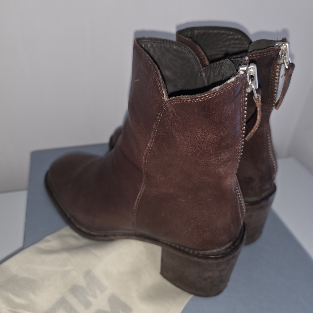 Moma Tronchetta Donna Leather Ankle Boots - Picture 3 of 5
